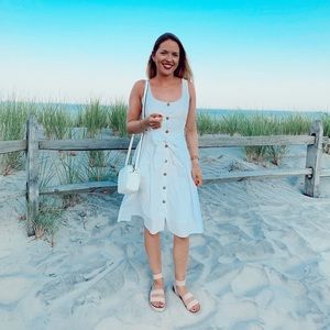 White button up summer dress